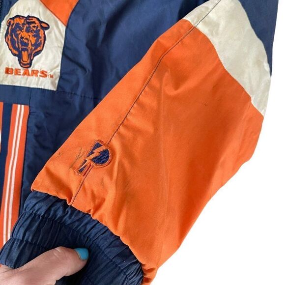 Vintage Pro Player NFL Experience Chicago Bears Football Coat Jacket Large Rever - Picture 3 of 8